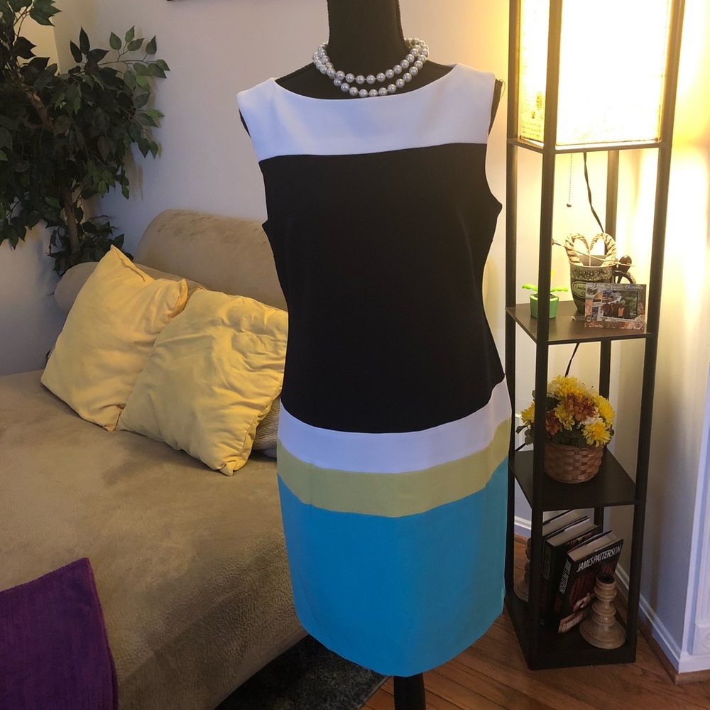 Sandra Darren striped dress, size 10